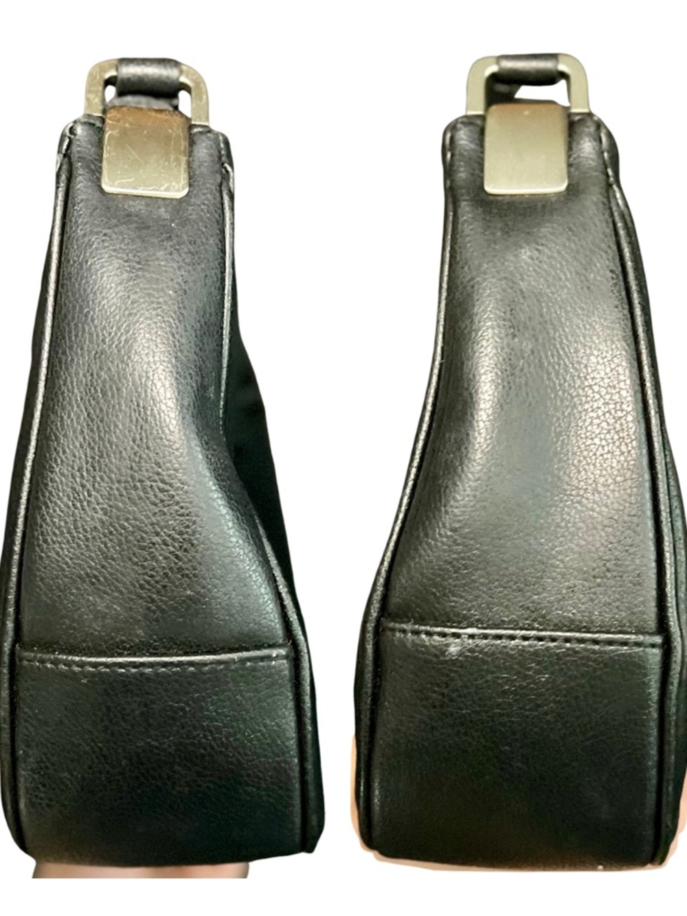 Liz Claiborne Black Shoulder Bag Pebbled Faux Leather Hobo Purse - Picture 4 of 9